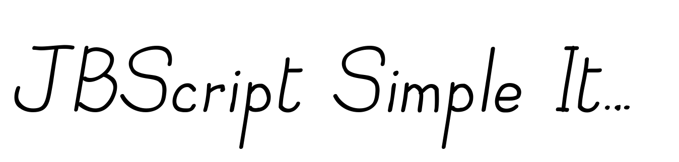 JBScript Simple Italic